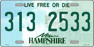 NH license plate 3132533