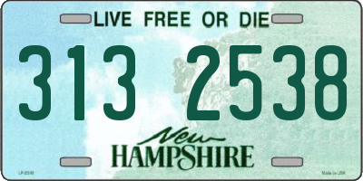 NH license plate 3132538