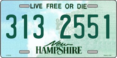 NH license plate 3132551