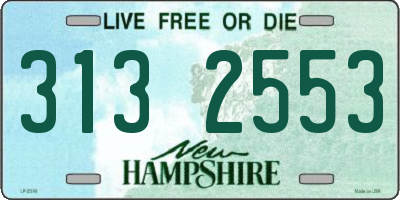 NH license plate 3132553