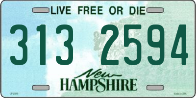 NH license plate 3132594