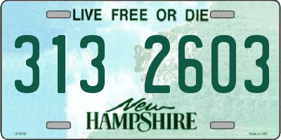 NH license plate 3132603
