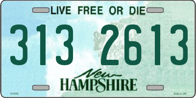 NH license plate 3132613
