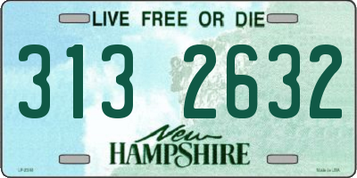 NH license plate 3132632