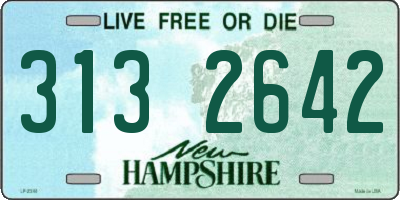 NH license plate 3132642