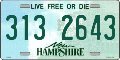 NH license plate 3132643