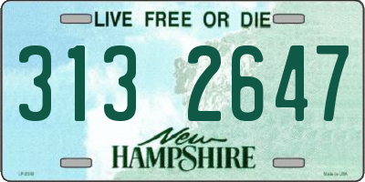 NH license plate 3132647