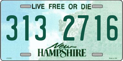 NH license plate 3132716