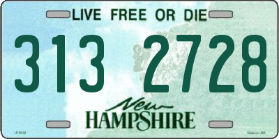 NH license plate 3132728
