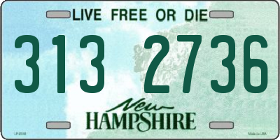 NH license plate 3132736