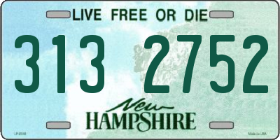 NH license plate 3132752