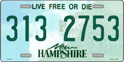 NH license plate 3132753