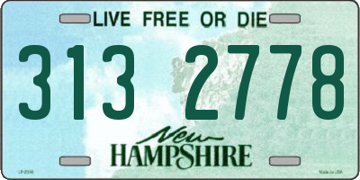 NH license plate 3132778