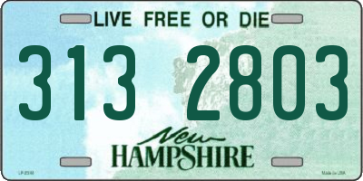 NH license plate 3132803