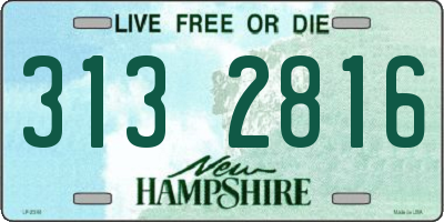 NH license plate 3132816
