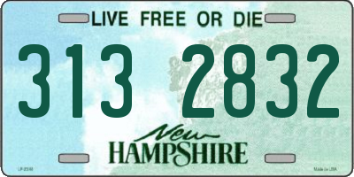NH license plate 3132832