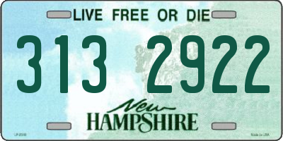NH license plate 3132922