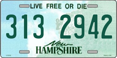 NH license plate 3132942