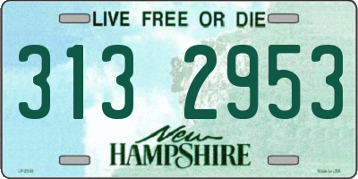 NH license plate 3132953