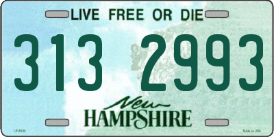 NH license plate 3132993