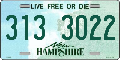 NH license plate 3133022
