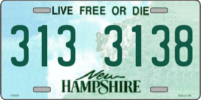 NH license plate 3133138