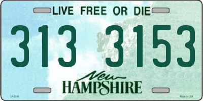 NH license plate 3133153