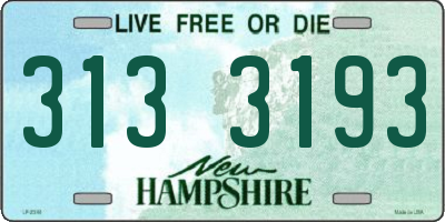 NH license plate 3133193