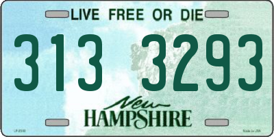 NH license plate 3133293