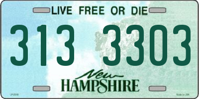 NH license plate 3133303