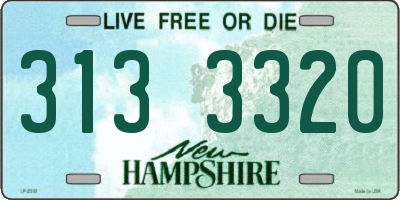 NH license plate 3133320