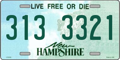 NH license plate 3133321