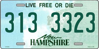 NH license plate 3133323