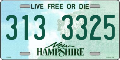 NH license plate 3133325