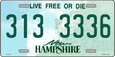 NH license plate 3133336