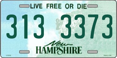 NH license plate 3133373