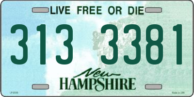 NH license plate 3133381