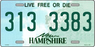 NH license plate 3133383
