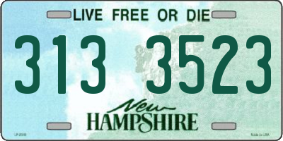 NH license plate 3133523