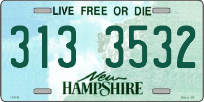 NH license plate 3133532