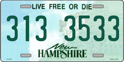 NH license plate 3133533