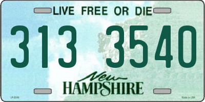 NH license plate 3133540