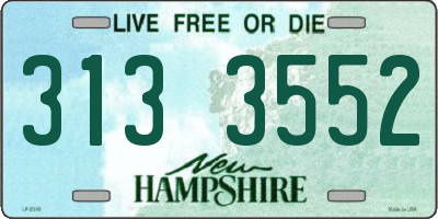 NH license plate 3133552