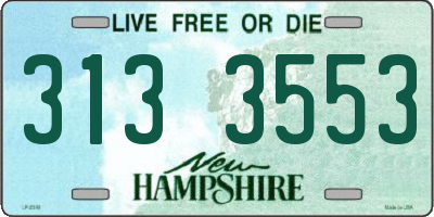 NH license plate 3133553