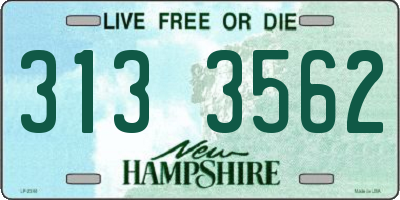 NH license plate 3133562