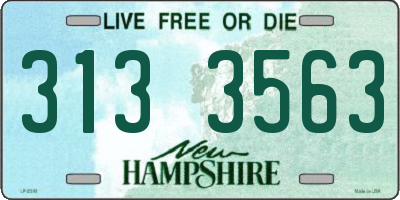 NH license plate 3133563
