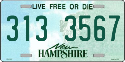 NH license plate 3133567