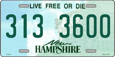 NH license plate 3133600