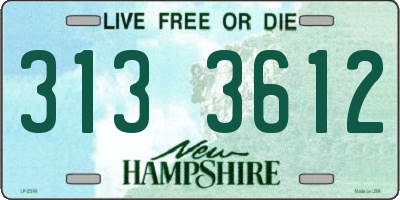 NH license plate 3133612
