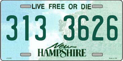 NH license plate 3133626